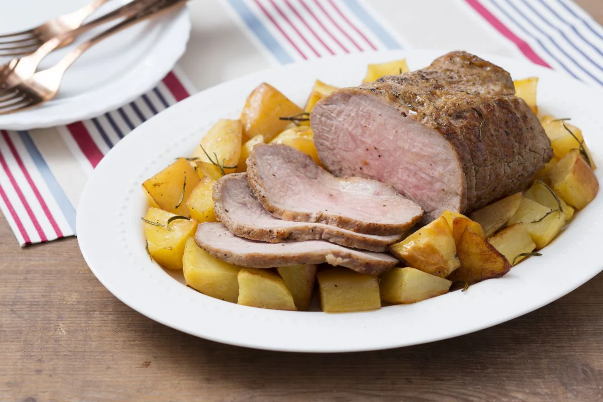 Roast veal with potatoes