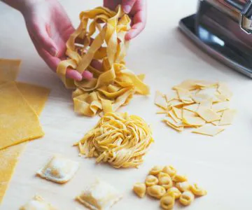 Homemade pasta (sheets and shapes)