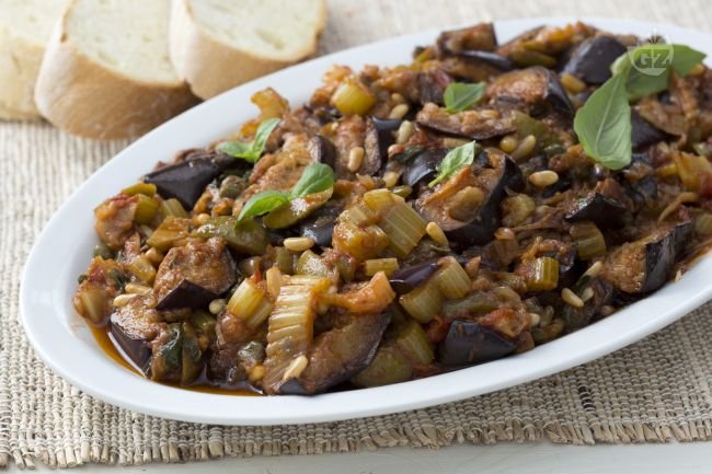 Caponata (Eggplant salad) - Italian recipes by GialloZafferano