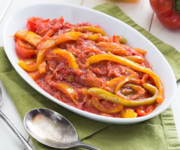 Peperonata (pepper and onion stew)