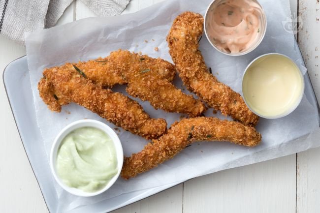 Fried chicken with quick mayonnaise