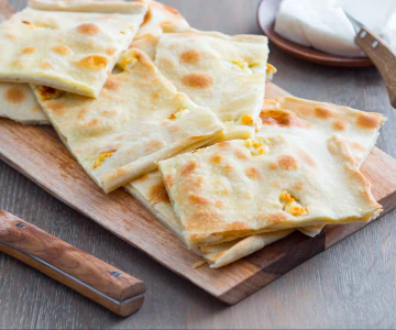 Focaccia col formaggio (Recco-style cheese focaccia)