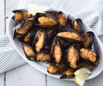 Fried mussels