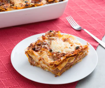 Lasagne with sausage ragu