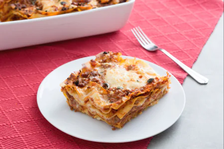 Lasagne with sausage ragu