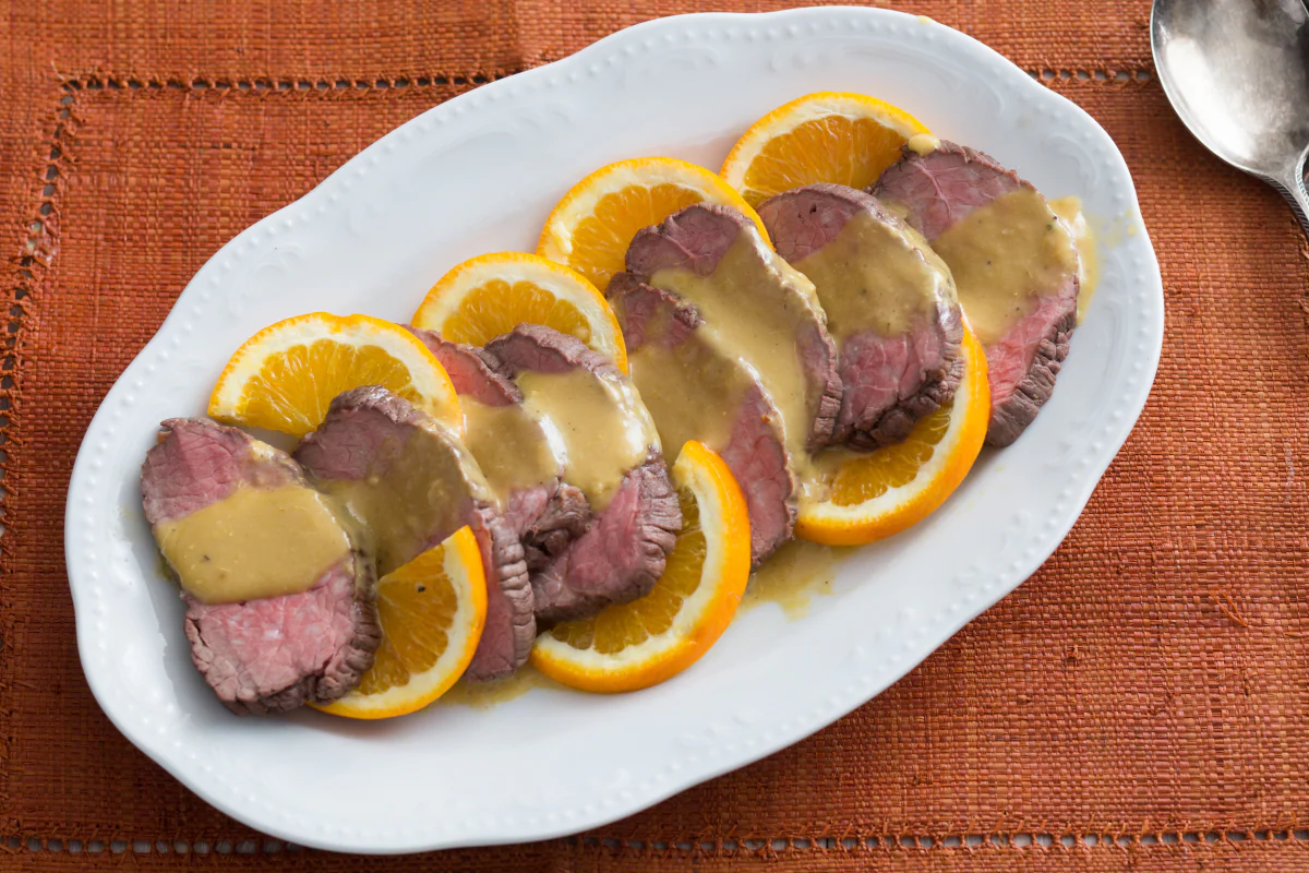 Orange-roasted veal