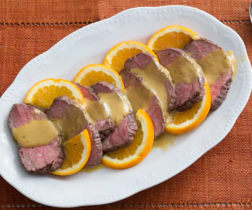 Orange-roasted veal