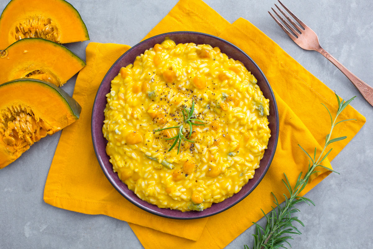 Pumpkin and Gorgonzola risotto