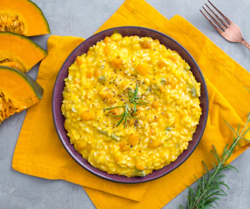 Pumpkin and Gorgonzola risotto