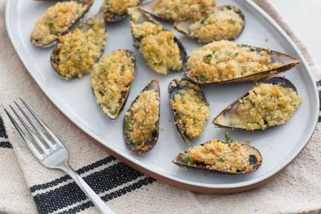 Mussels au gratin