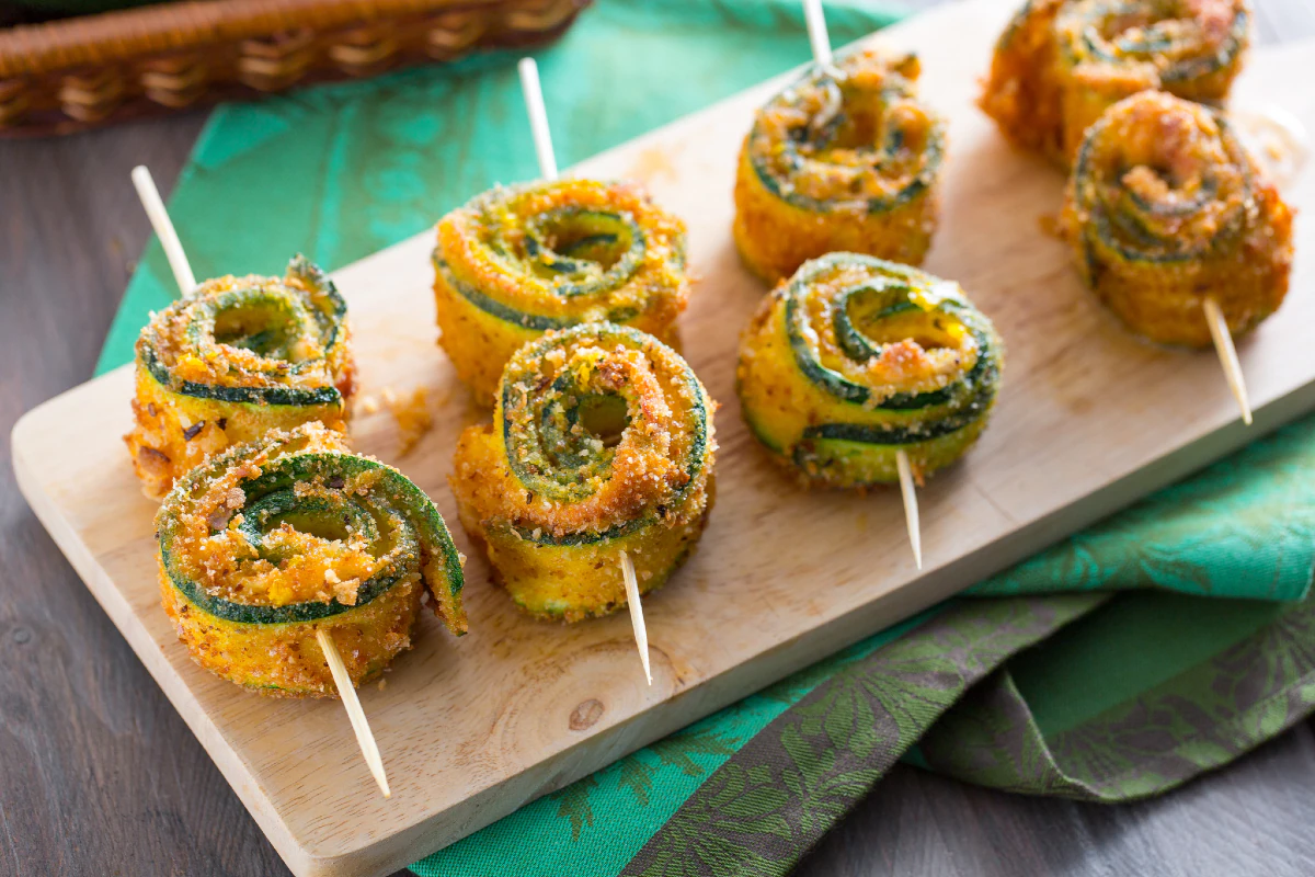 Stuffed zucchini swirls