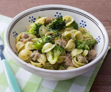 Orecchiette with broccoli and sausage