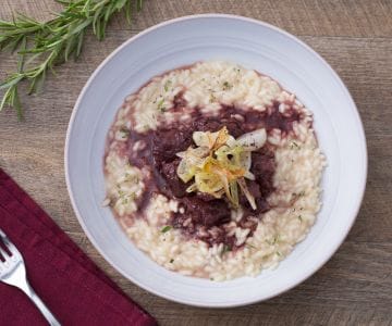 Sausage and Nebbiolo risotto