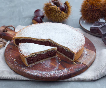 Chestnut and chocolate tart