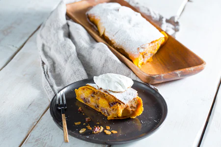 Peach strudel