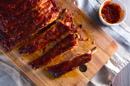 Glazed BBQ ribs