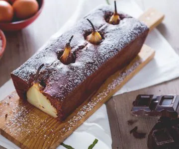 Pear and chocolate pound cake