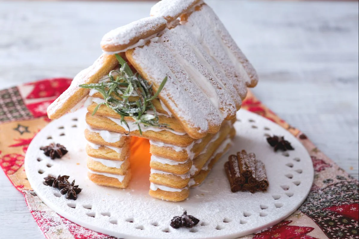 Ladyfinger Christmas house