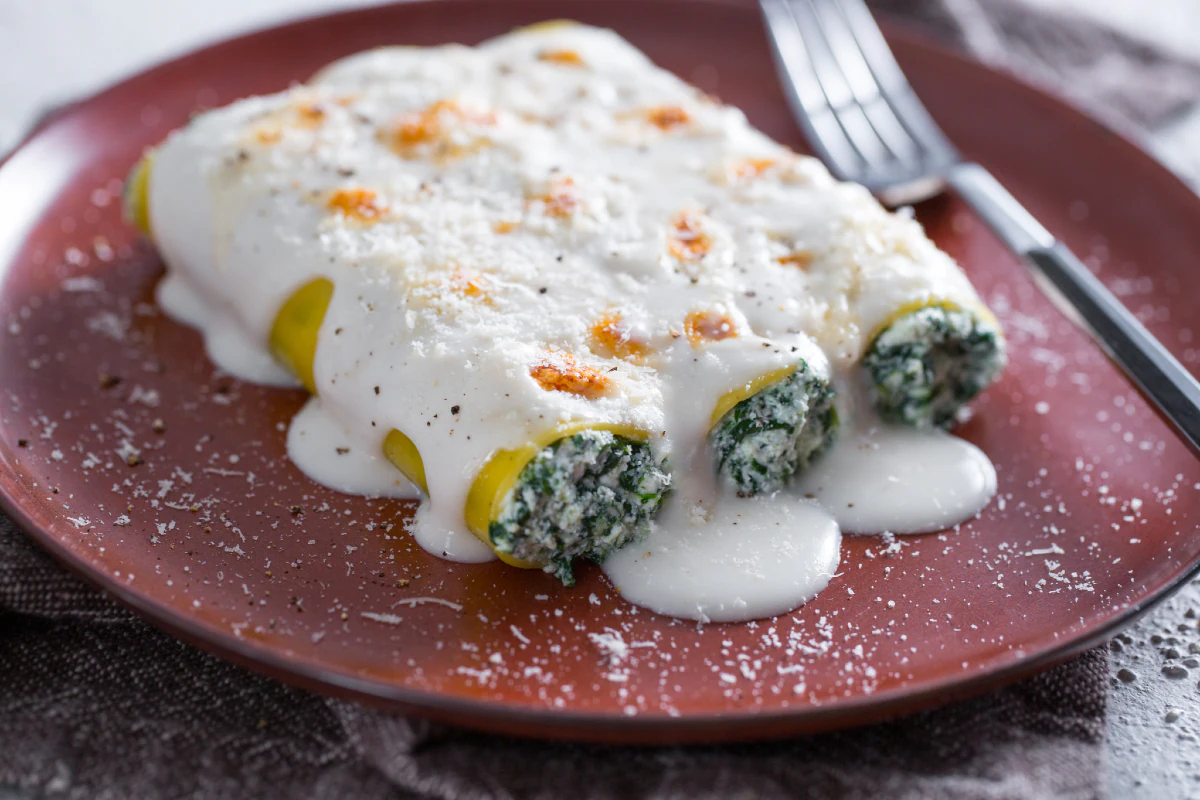 Spinach and ricotta cannelloni