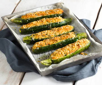 Zucchini stuffed with ricotta