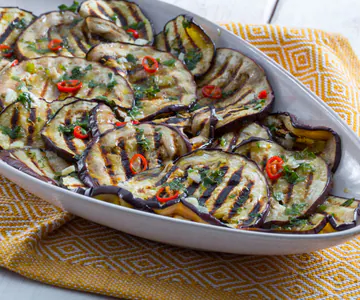 Marinated eggplant