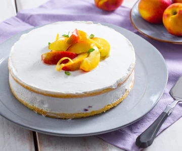 Delicious peach cake