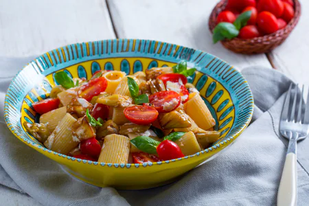 Cold pasta alla Norma