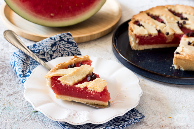 Sicilian watermelon tart (Gelo di melone)