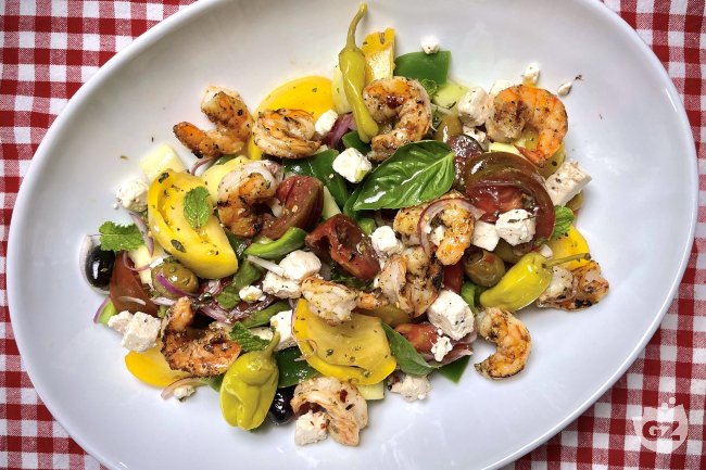 Grilled shrimp salad - Italian recipes by GialloZafferano
