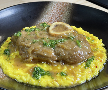Risotto alla Milanese (Saffron Risotto) with Osso Buco