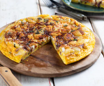 Onion and potato frittata