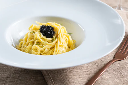 Tagliolini with caviar