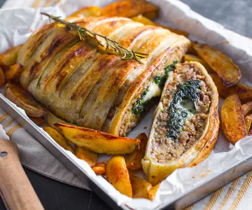 Lentil Loaf with Mustard Glaze