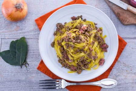 Tagliatelle with white ragù