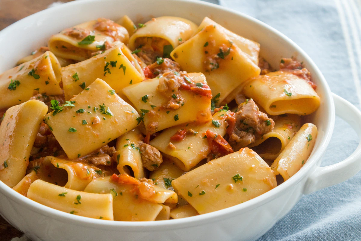 Paccheri Pasta with Pomodorini and Tuna