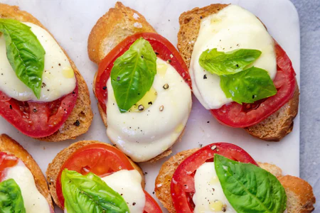 Baked Caprese Crostini