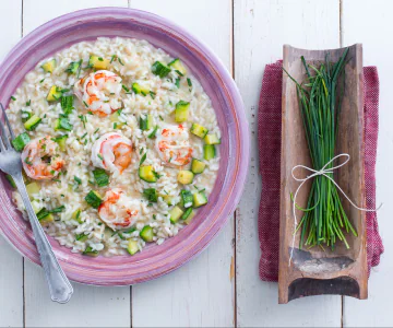 Shrimp and Zucchini Risotto