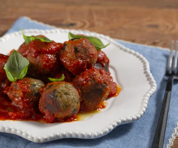 Eggplant Balls in Tomato Sauce