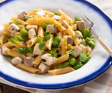 Gluten-Free Pasta with Swordfish and Fava Beans