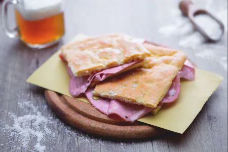 Pizza and Mortadella