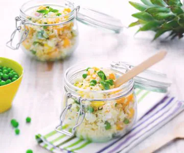 Mango and Pineapple Rice Salad