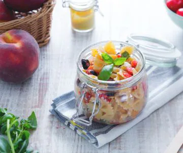 Pasta Salad with Peaches