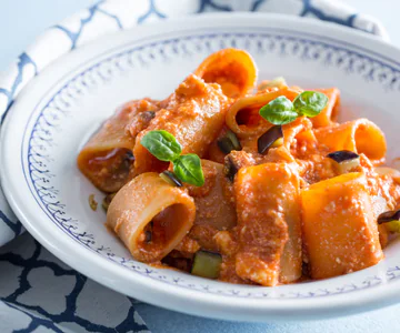 Eggplant and Ricotta Paccheri