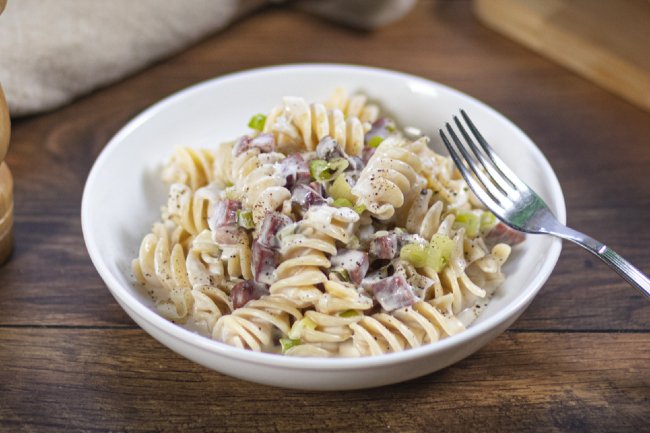 Robiola and Speck Pasta - Italian recipes by GialloZafferano