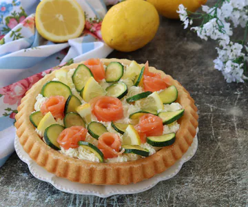 Salmon and Zucchini Tart