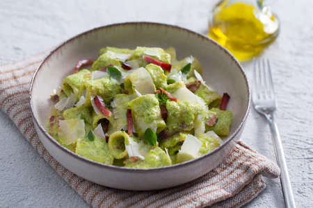 Creamy Pasta with Speck and Zucchini