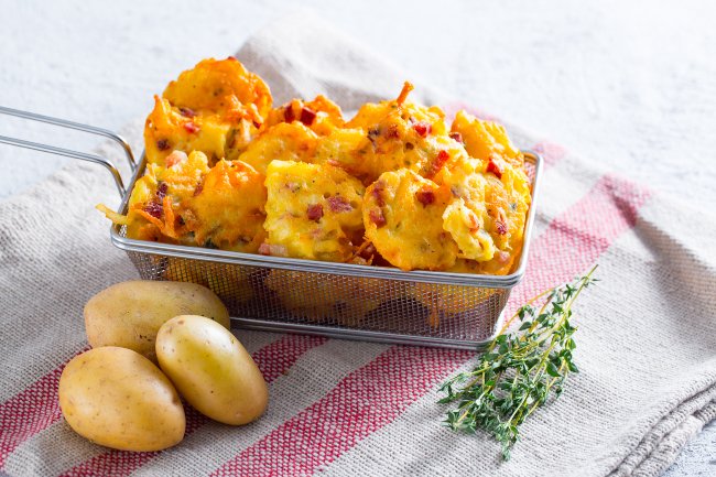 Potato and Speck Fritters - Italian recipes by GialloZafferano