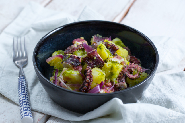 Octopus Salad with Potatoes and Onions Recipe