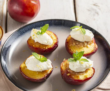 Air Fryer Stuffed Peaches