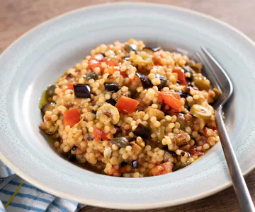 Fregola with Eggplant